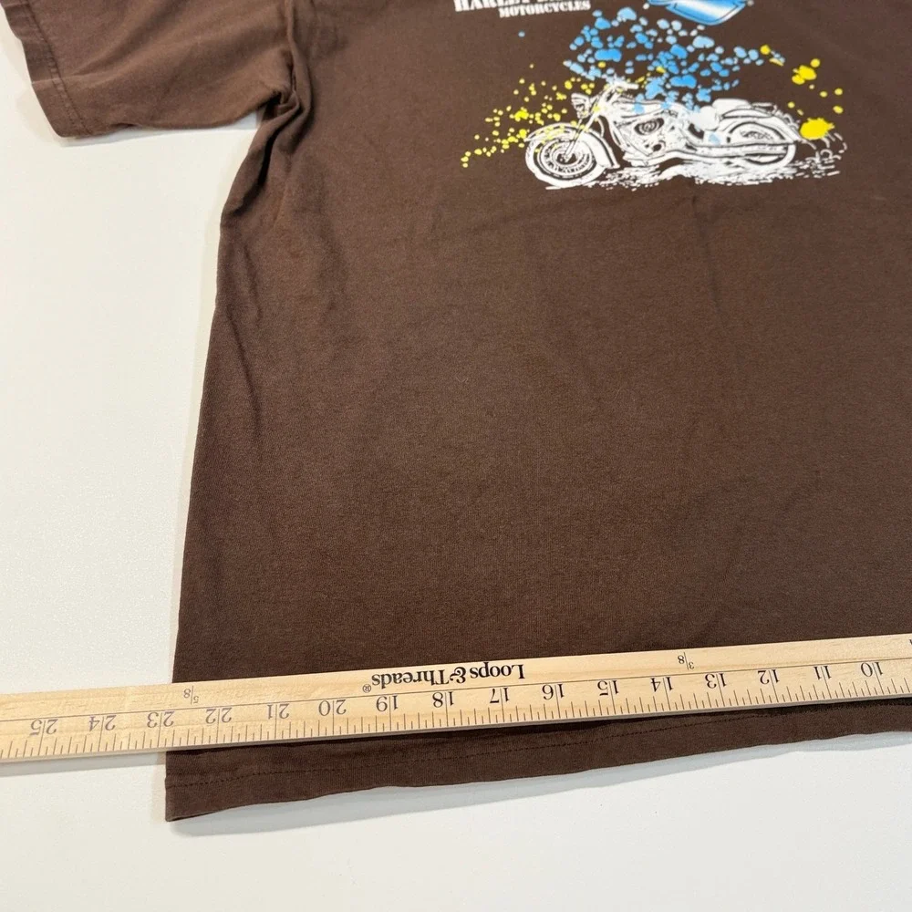 Harley Davidson Vintage Brown Graphic T‎ Shirt Men XL Cotton Cancun Mexico